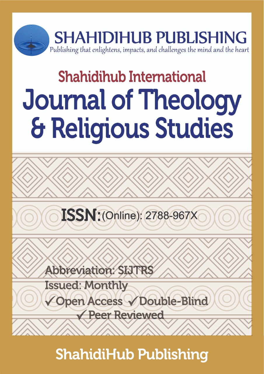 					View Vol. 3 No. 3 (2023): SHAHIDIHUB INTERNATIONAL JOURNAL OF THEOLOGY & RELIGIOUS STUDIES
				